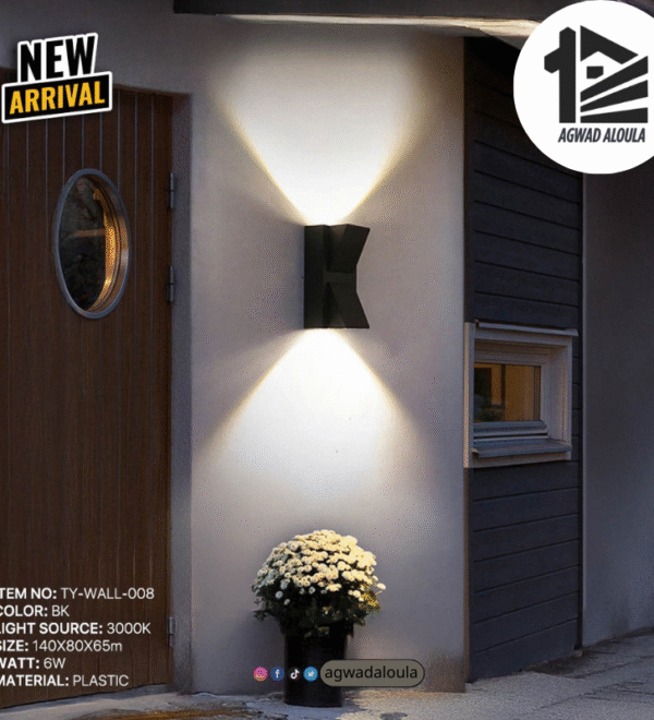 مصباح جداري زخرفي بتصميم حرف K – موديل TY-WALL-008