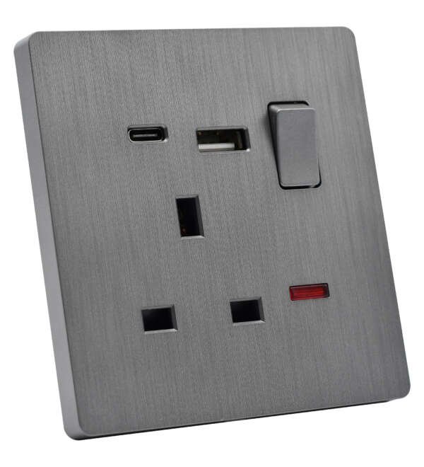 فيش USB - Type-C رصاصي