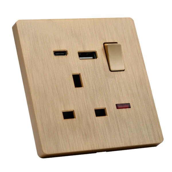 فيش USB - Type-C ذهبي